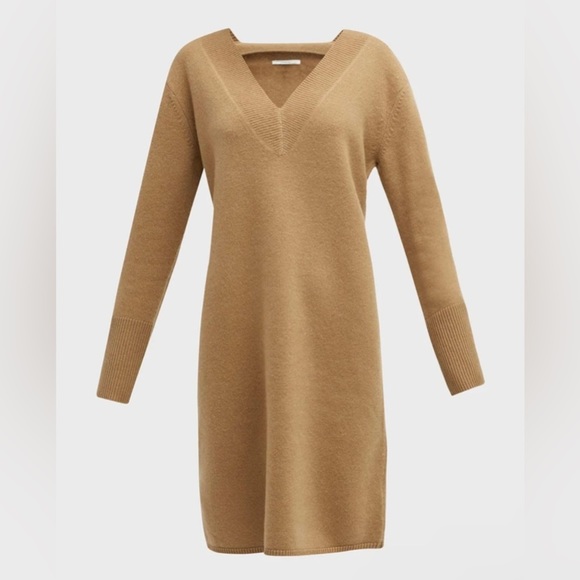 Vince Wool & Cashmere Sweater Dress Sand Shell Size XL NEW - Picture 5 of 14